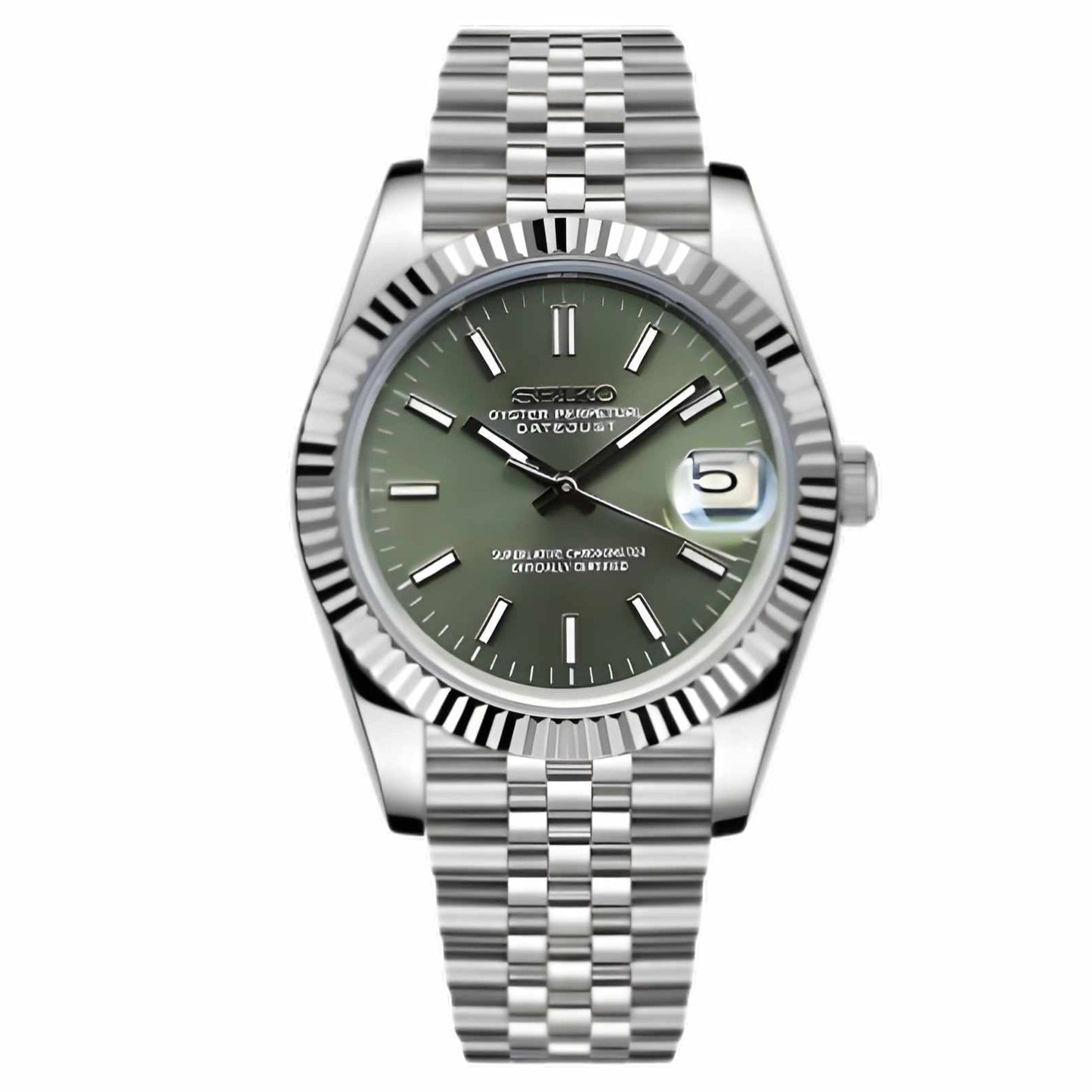 Seiko Mod Datejust Olive
