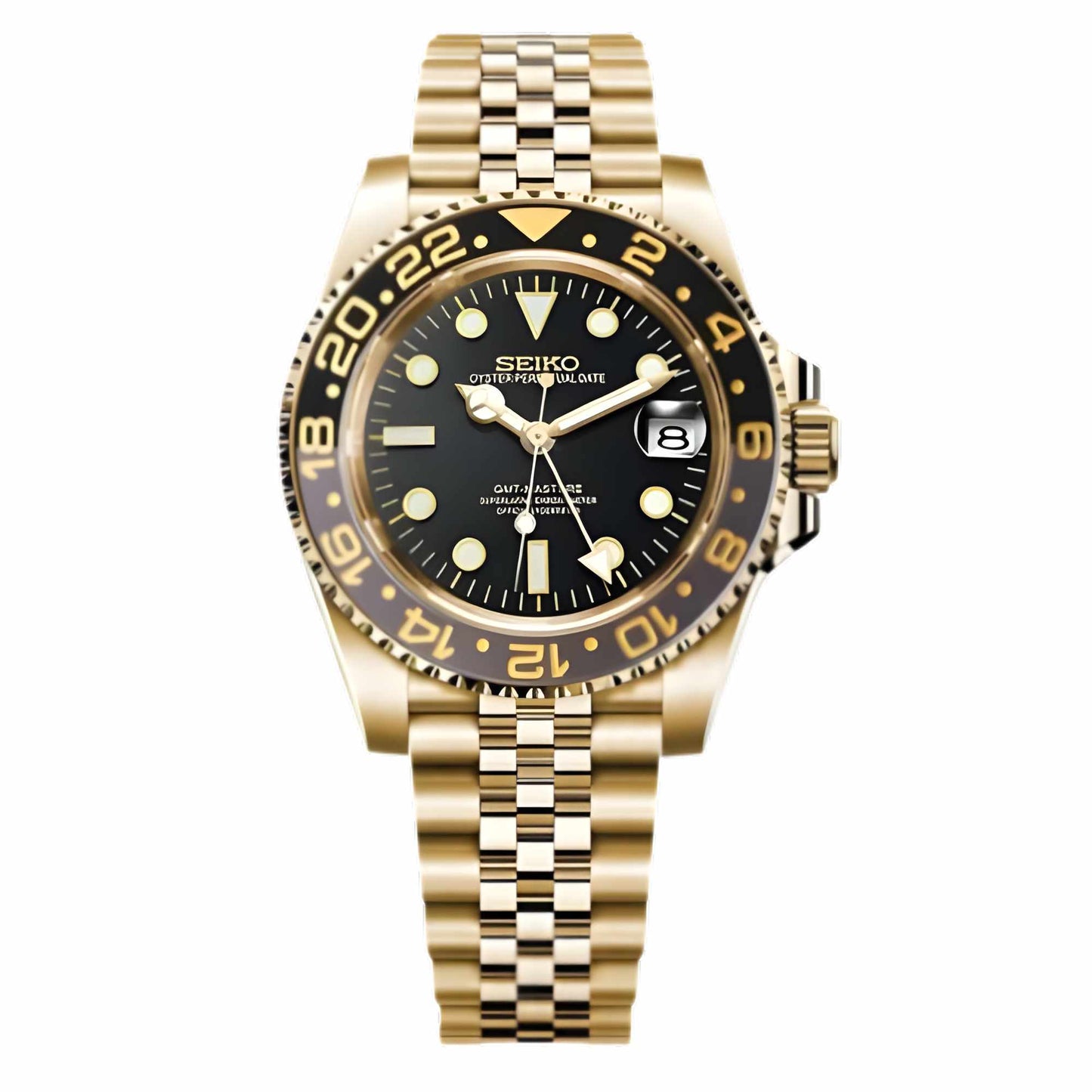 Seiko Mod GMT Black Gold
