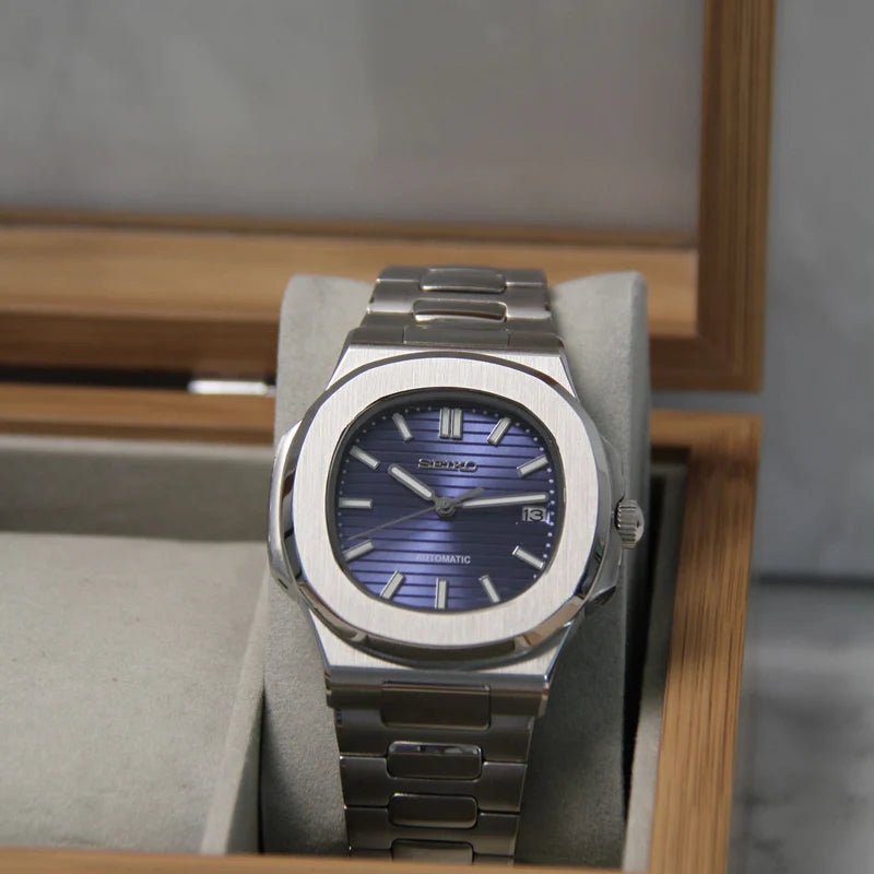 Seiko Mod Nautilus Navy Blue