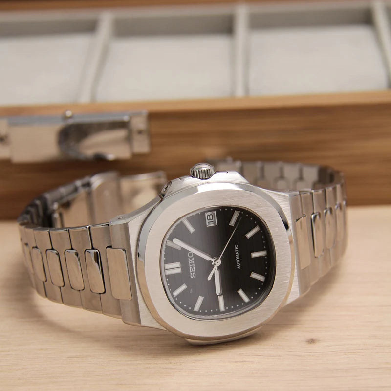 Seiko Mod Nautilus Black