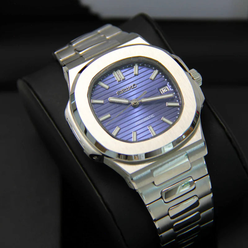 Seiko Mod Nautilus Navy Blue