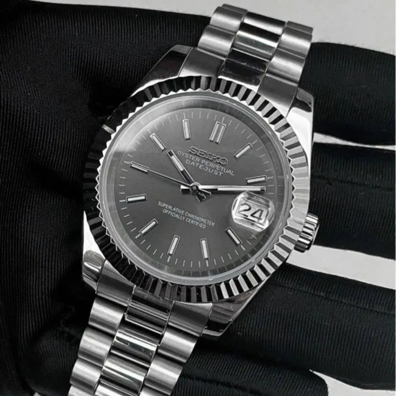 Seiko Mod Datejust Gray