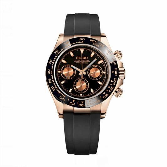 Seiko Mod Daytona Oysterflex Rose Gold