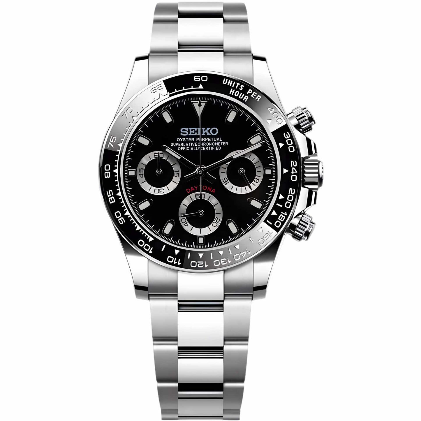 Seiko Mod Daytona Black