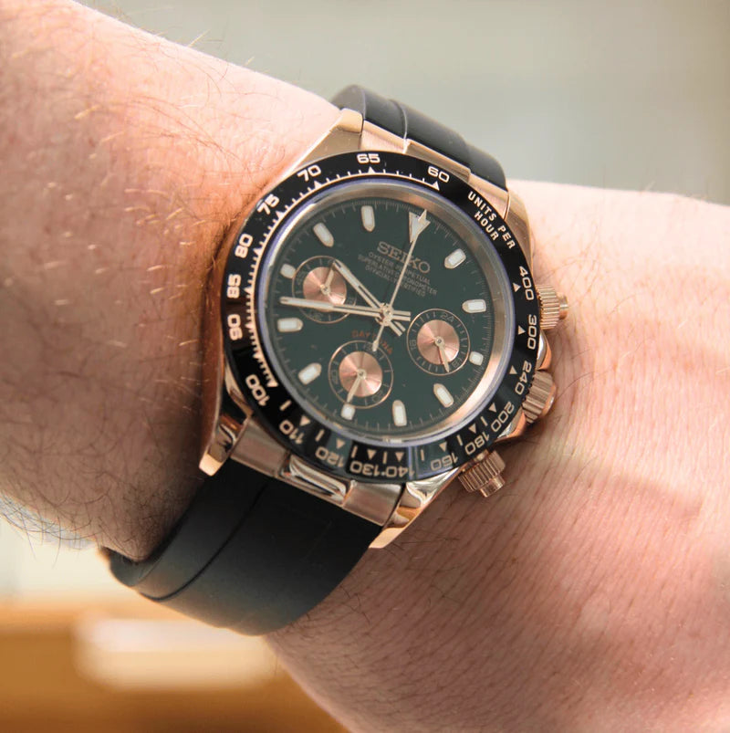 Seiko Mod Daytona Oysterflex Rose Gold