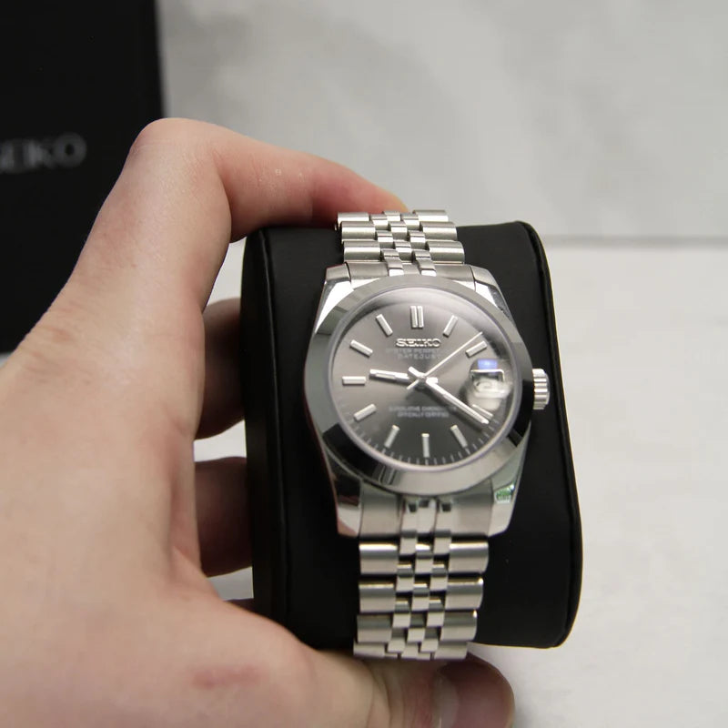 Seiko Mod Datejust Round Gray