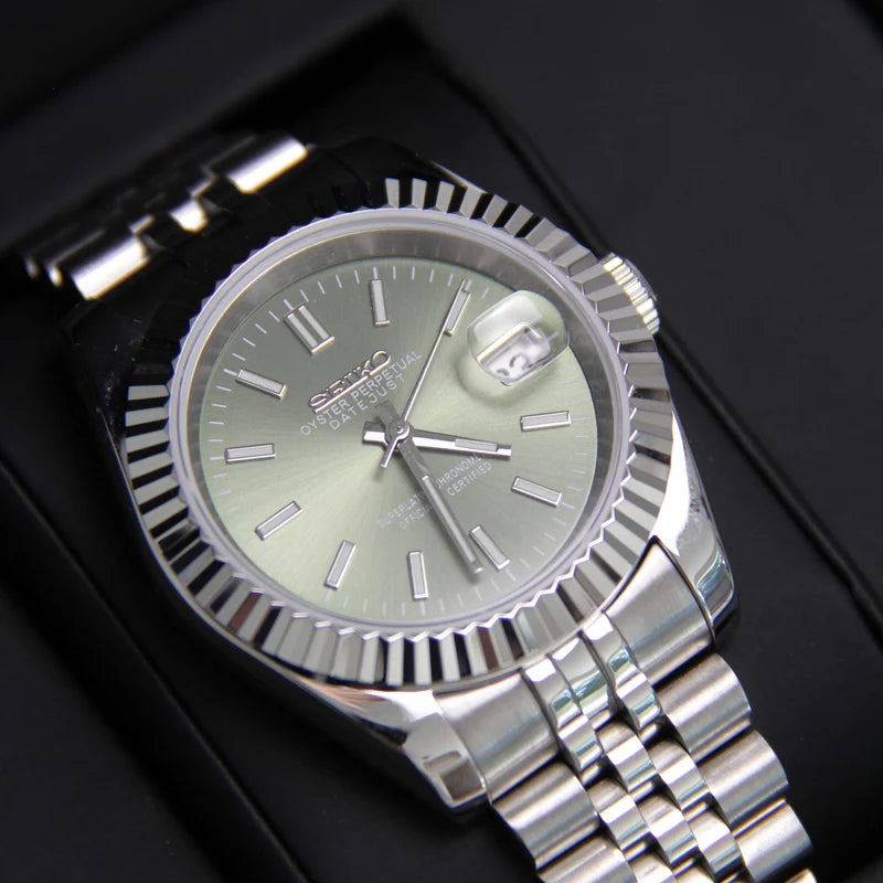 Seiko Mod Datejust Olive