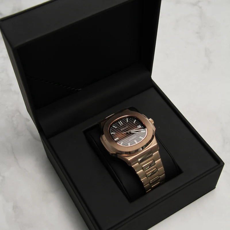 Seiko Mod Nautilus Rose Gold